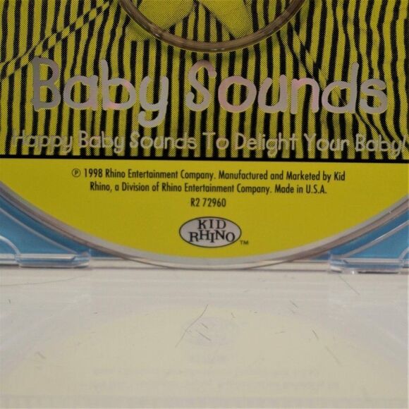 Baby Sounds Happy Sounds to Delight Baby Audio CD Vintage 1998 Kid Rhino - Picture 4 of 6